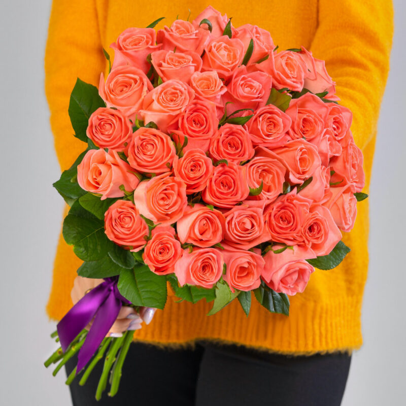 Ярко-Коралловые Розы
